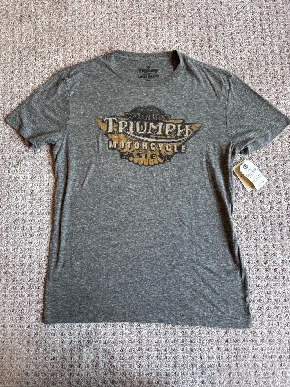 Triumph Gray Short-Sleeve Graphic Motorcycle Tee